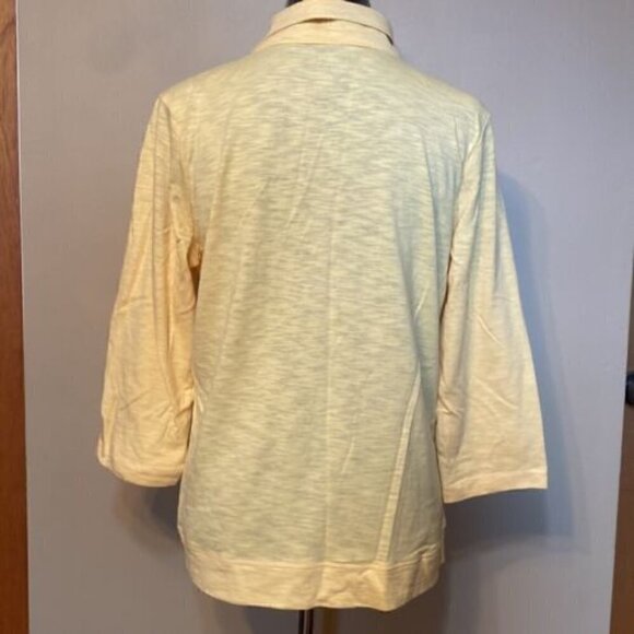 Casual Chic ONQUE Blouse Lightweight Zip-Up Top Medium Lightweight Spring Summer - Picture 4 of 9